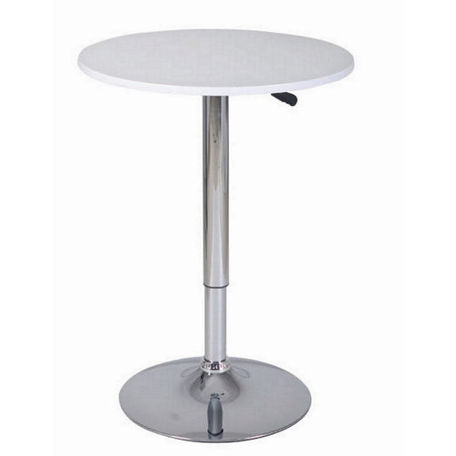Classic Bar Table | 34-44" | Adjustable Height | White Steel Base