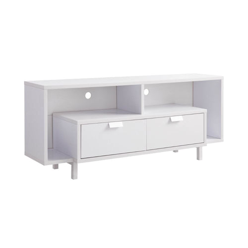 Jett TV Console | 60" | 2 Drawers | 2 Shelves | White