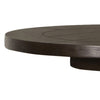 Aria 24 Inch Side End Table Round Plank Top Turned Pedestal Dark Brown By Casagear Home BM294184