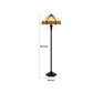 Eli 60 Inch Floor Lamp Hexagonal Tiffany Style Shade Dual Light Bronze By Casagear Home BM295959