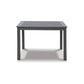 42 Inch Outdoor Square Dining Table Planked Top Gray Wood Straight Legs By Casagear Home BM299188