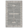 Rylie 5 x 8 Indoor Outdoor Area Rug, Handwoven Polyester, Gray Geometric By Casagear Home