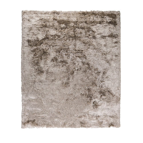 Vittorio Area Rug | 9 x 12 | Taupe Shag | Handwoven Polyester Cotton