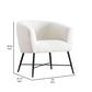 Ino 28 Accent Chair Curved Backrest Shelter Arms White By Casagear Home BM300893