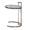25-35 Inch Adjustable Height Glass Side End Table Cantilever Base Clear By Casagear Home BM304636