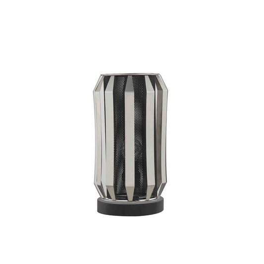 Pin 13 Inch Table Lamp, Accent Cylinder Metal Shade, Round Base, Black By Casagear Home