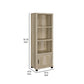 Sac 71 Inch Media Pier Tower with 3 Shelves and Cabinet, Antique Pine Wood By Casagear Home