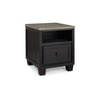 25 Inch End Table, Rectangular Tabletop, Open Shelf, 1 Drawer, Black, Brown By Casagear Home