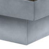 32 Inch Coffee Table with Removable Tray, Cement Construction, Smooth Gray By Casagear Home