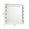 Lee 37 x 40 Vanity Mirror, 10 Light Bulb Sockets, Modern White Wood Frame By Casagear Home