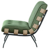 Nain 35 Inch Accent Chair, Oversized Cushion Tufted Back, Green Upholstery By Casagear Home