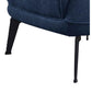 Dup 34 Inch Accent Chair, Cushioned Seat, Rounded Track Arms, Muted Blue By Casagear Home