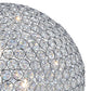 Hazel 17 Inch Table Lamp, Crystal, LED Globe Shade, Metal,  Clear Finish By Casagear Home