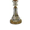 22 Inch Table Lamp, Modern Clear Glass Turned Body, Classic Gold Accents By Casagear Home
