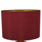 Gia 25 Inch Table Lamp, Drum Shade, Vase Shape Glass Body, Red Finish By Casagear Home