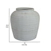 Gri 11 Inch Vase, Baluster Shape, Distressed White, Transitional Style By Casagear Home