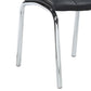 Jolie 18 Inch Side Chair Set of 4, Metal Legs, Tufted Faux Leather, Black By Casagear Home