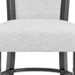 Brandon 23 Inch Side Chair, Set of 2, Wood Frame, Fabric Upholstery, White By Casagear Home