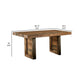 Agon 68 Inch Dining Table, Mitered Corners, Mango Wood, Natural Brown By Casagear Home