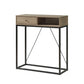 Bery 34 Inch Sideboard Console Table, 1 Cubby Shelf, 1 Drawer, Taupe, Black By Casagear Home