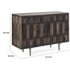 44 Inch Sideboard Cabinet Console with 2 Doors, Rustic Brown Mango Wood By Casagear Home