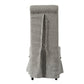 25 Inch Dining Side Chair, Gray Linen Fabric Upholstery, Skirted Parsons By Casagear Home