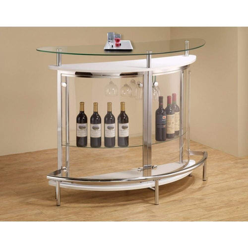 Bar Unit | Contemporary | White | Clear Acrylic Front