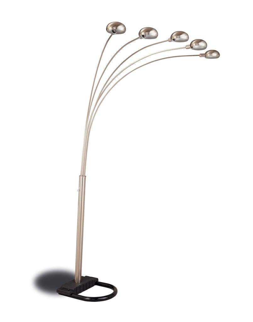 Floor Lamp | Modern Style | Chrome | Black Base