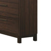 Wooden Dresser with Six Drawers and Metal Bar Handles Dark Brown By Casagear Home CCA-204353
