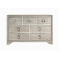 Seven Drawers Wooden Dresser with Oversized Ring Handles Silver By Casagear Home CCA-222723