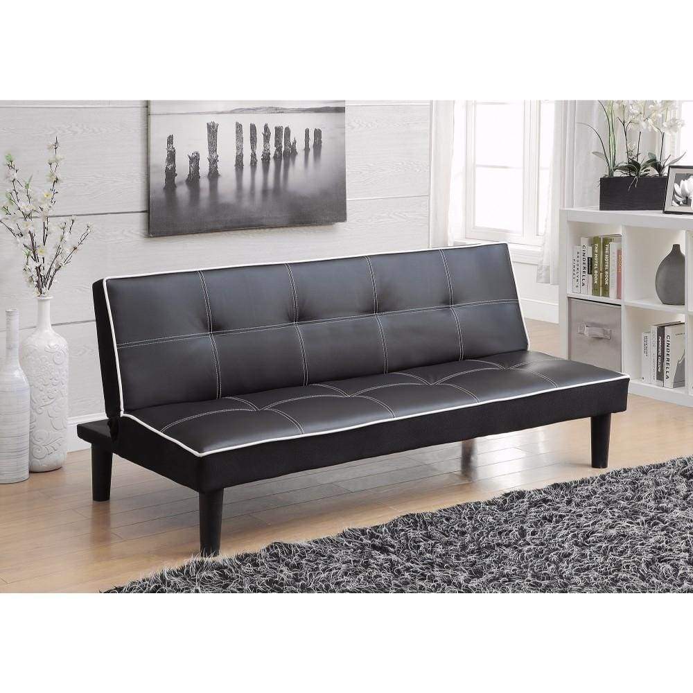 Sofa Bed | Contemporary Style | Black Upholstery