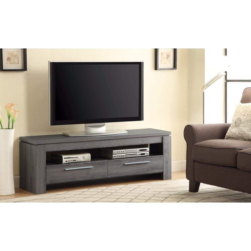 TV Console | Weathered Gray | Fine Looking Design