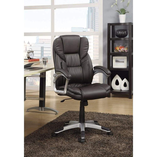 Office Chair | Executive High Back | Leather | Dark Brown