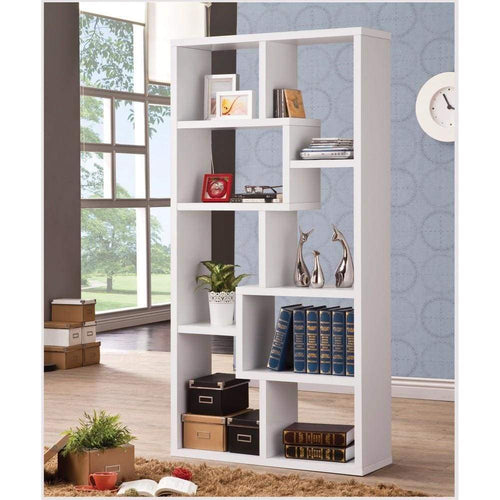 Bookcase | Cubed Rectangular | Multi Shelf | White Finish