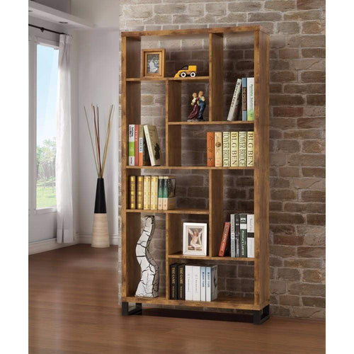 Bookcase | Metal & Wood | Modern Shelves | Brown
