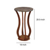 Transitional Wooden Plant Stand With Faux Marble Top Brown By Coaster CCA-900926
