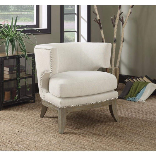 Luxuriously Styled Accent Chair, White
