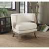 Luxuriously Styled Accent Chair, White