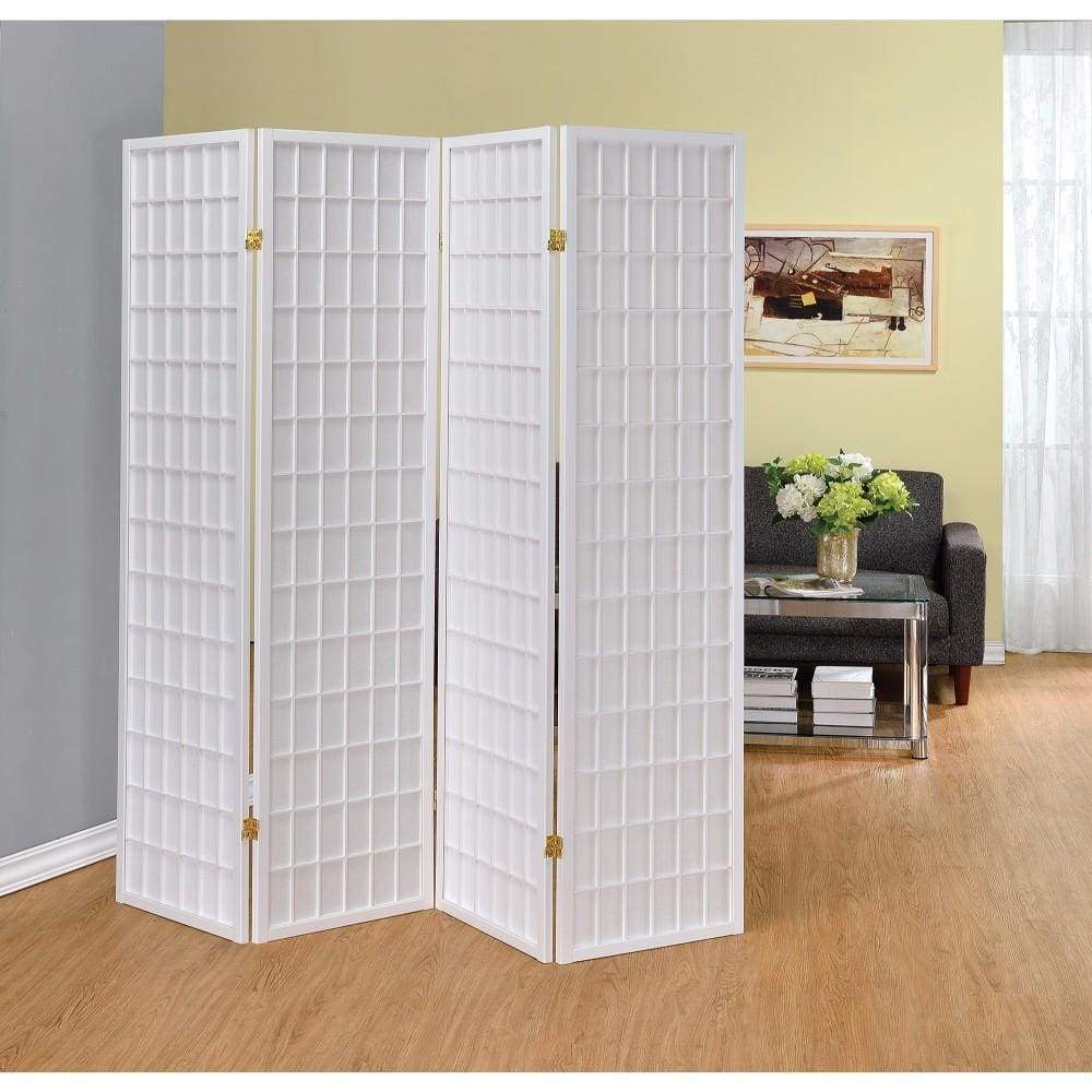 Folding Screen | 4 Panel | Contemporary Style | White