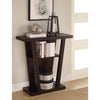 Angled Wooden Console Table With Storage Space, Brown By Coaster