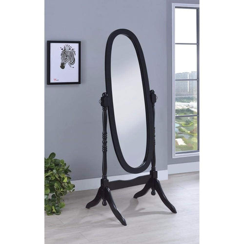 Cheval Mirror | Oval Shape | Aesthetic Black Finish