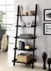 Sion Contemporary Ladder Shelf, Black Finish By Casagear Home