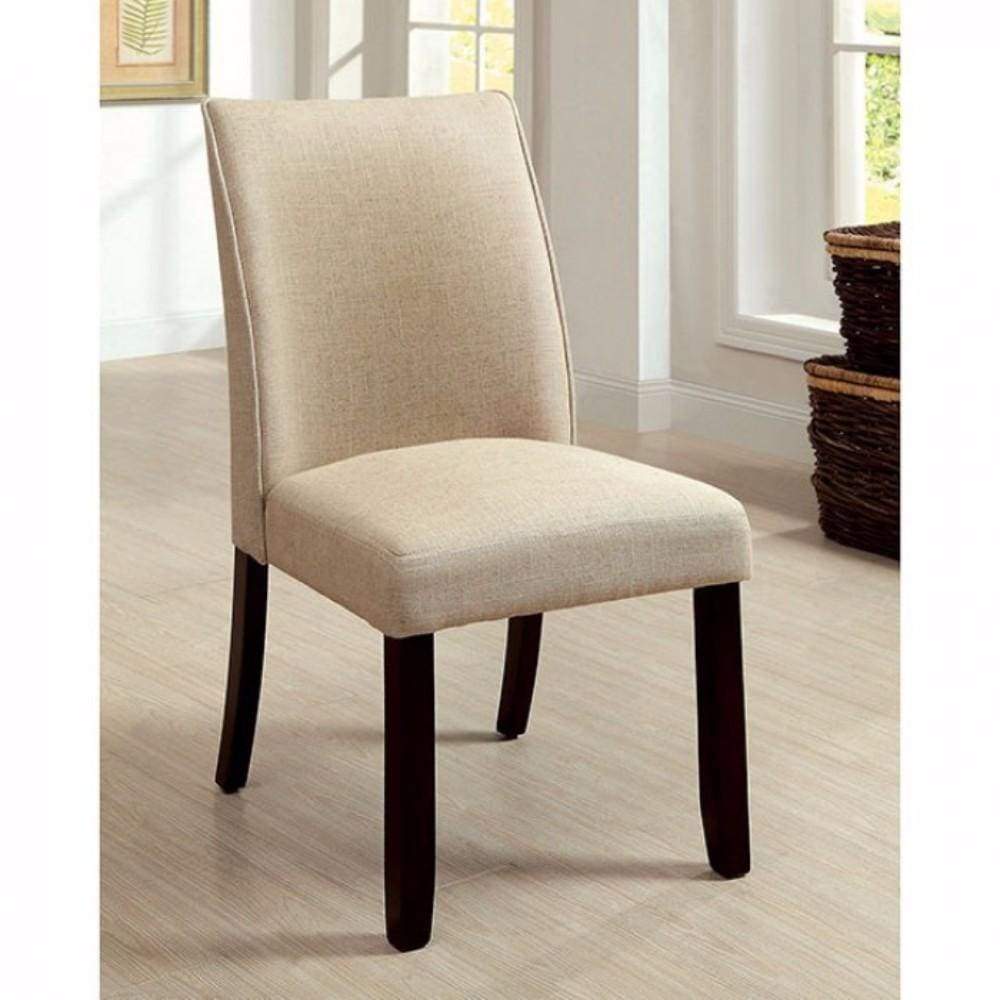 Side Chair Set of 2 | Cimma Contemporary | Ivory Flax Fabric