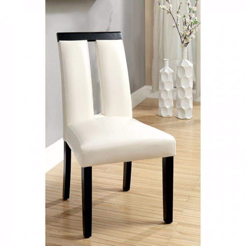 Side Chair Set of 2 | Luminar | White Cal Foam | Black Finish