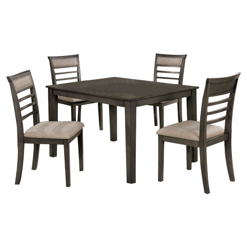 Dining Set | 5 Piece | Wood Table | Weathered Brown Finish