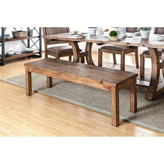 Old style Wood bench, Brown By Casagear Home
