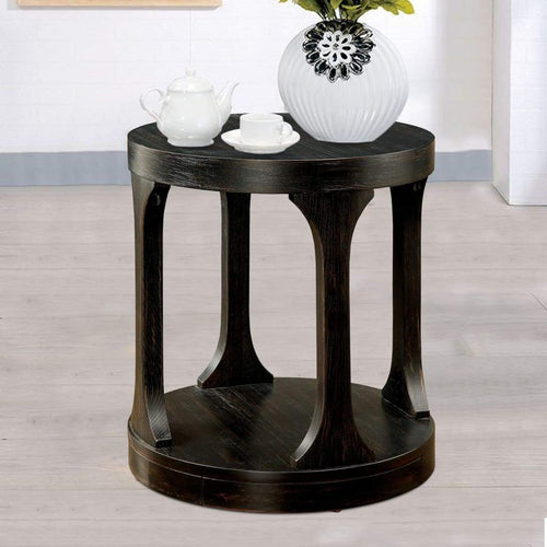 End Table | Carrie Transitional | Antique Black Finish