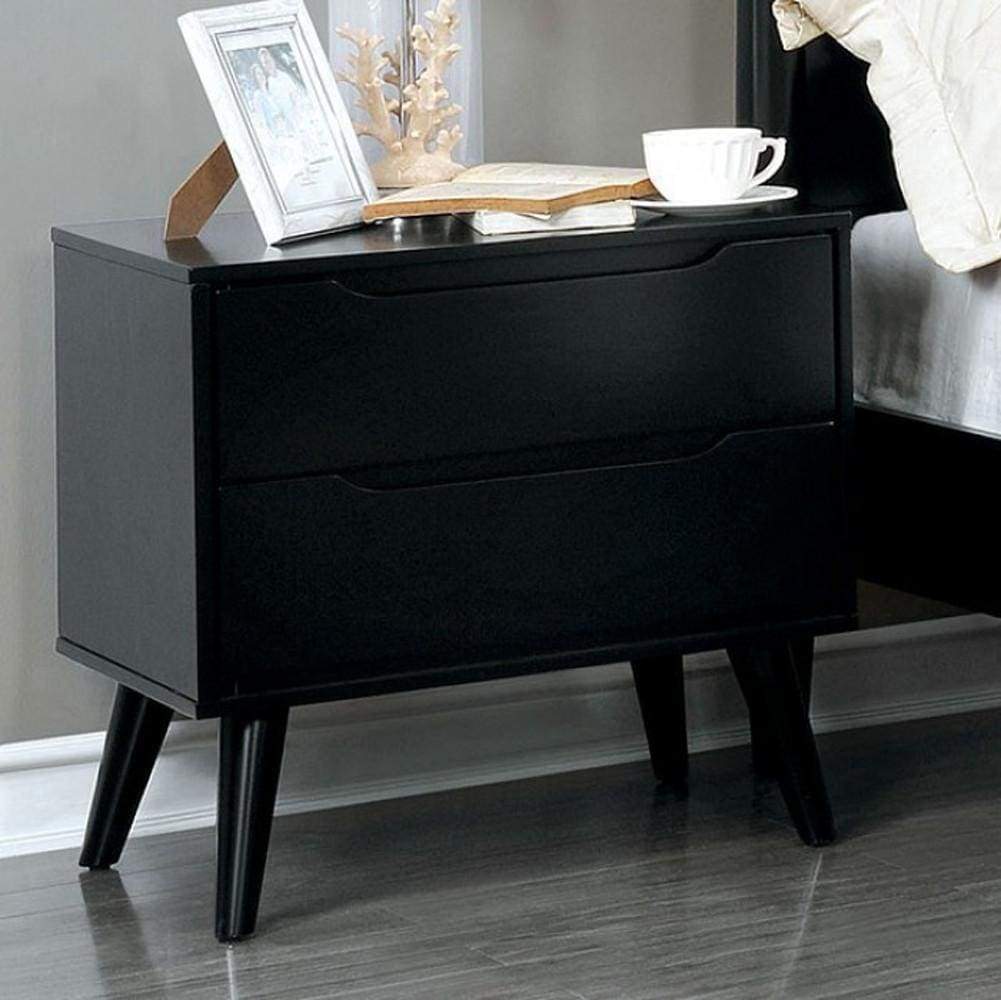 Nightstand | Lennart Mid Century Modern | Black Finish