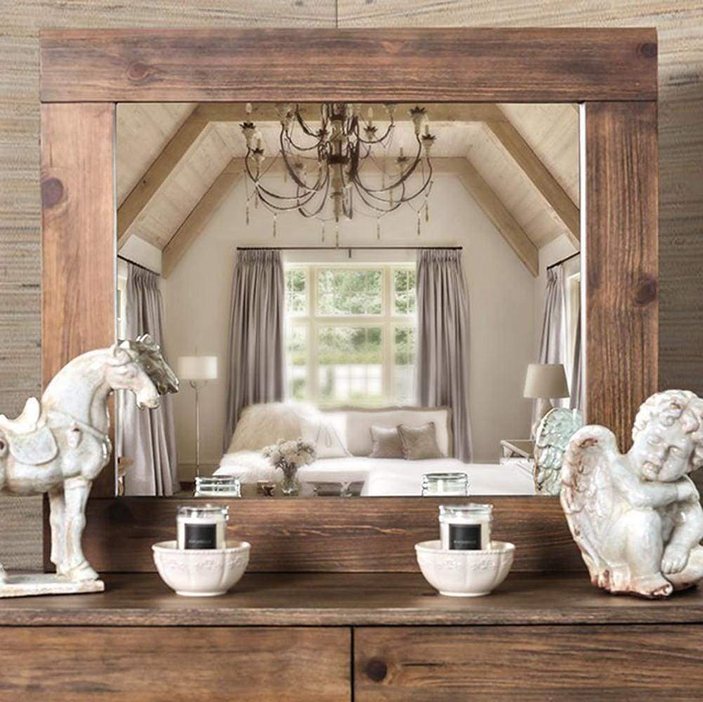 Mirror | Janeiro Transitional Style | Rustic Natural Tone Finish