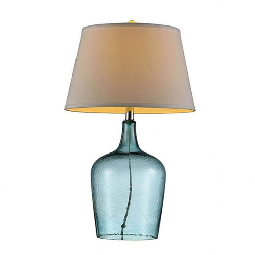 Table Lamp | Alex Contemporary | Ocean Breeze Glass | Blue Finish